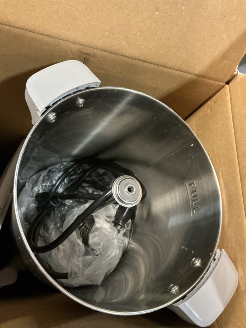 Condition photo showing As Is for sybo 45cup coffee urn, commercial grade stainless steel percolate coffee maker, removable filter, easy to clean, hot water urn for catering, hot beverage dispenser with cool-touch handles, 6l, grey 45cup grey
