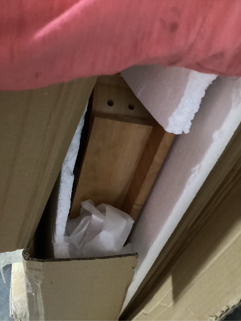 Condition photo showing Good Condition for Solid Wood Desk,47" Oak Wooden Desk with Drawers,Mid Century Modern Small Computer Desk with Drawers for Small Spaces Home Office Solid Wood Writing Desk (Wood Color-2, 47") Wood Color-2 47"