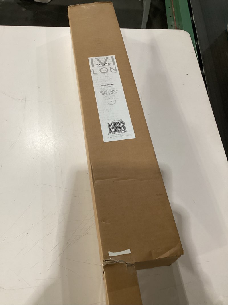 Condition photo showing Good Condition for Ivilon Drapery Window Curtain Rod - Knob Design, 1 Inch Rod, 72 to 144 Inch. Satin Nickel