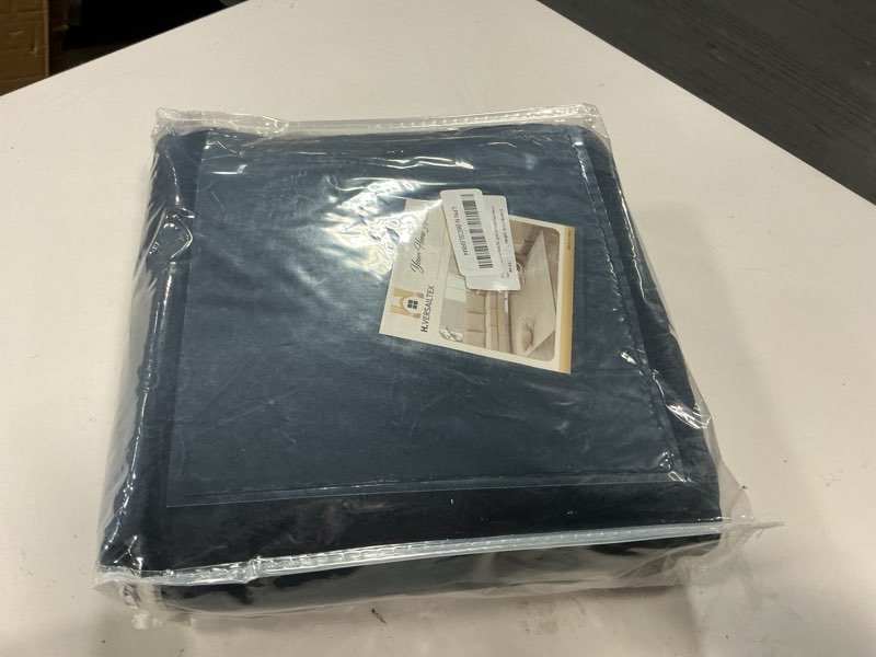 Condition photo showing Good Condition for H.VERSAILTEX Rich Velvet Stretch 2 Piece Cover Chair Slipcover Sofa Cover Furniture Protector Couch Soft with Elastic Bottom Chair Couch Cover with Arms Width Up to 49 Inch(Chair,Navy) 1 Cushion Chair Navy