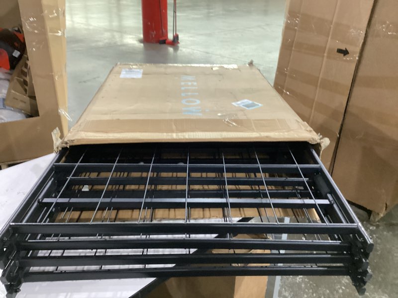 Condition photo showing As Is for similar to**** amazon basics bed frame with storage, foldable metal platform, sturdy steel, no box spring needed, 14-inch high, tool-free setup, queen size, black queen 14 inch ( foldable)
