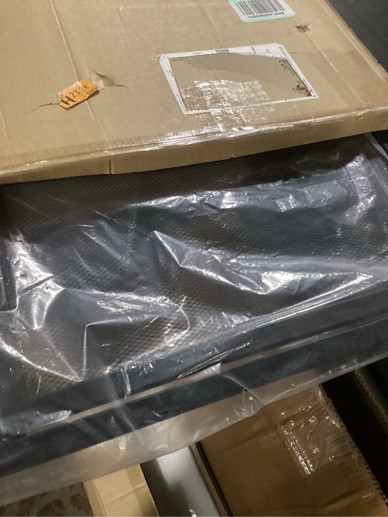 Condition photo showing Good Condition for Gtongoko Large Fireplace Screen with Hinged Doors 37.8" L x 30.7" H with Handles and Secure Lock Handcrafted Wrought Iron Decorative Fire Spark Guard for Living Room Home Decor Powder Coated Black 37.8"L x 30.7"H