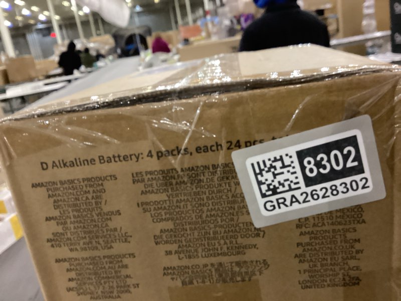 Condition photo showing New/Like New for Amazon Basics D Cell All-Purpose Alkaline Batteries, 5-Year Shelf Life, 96 Count, 4 Packs of 24 96 count (4 Packs of 24)