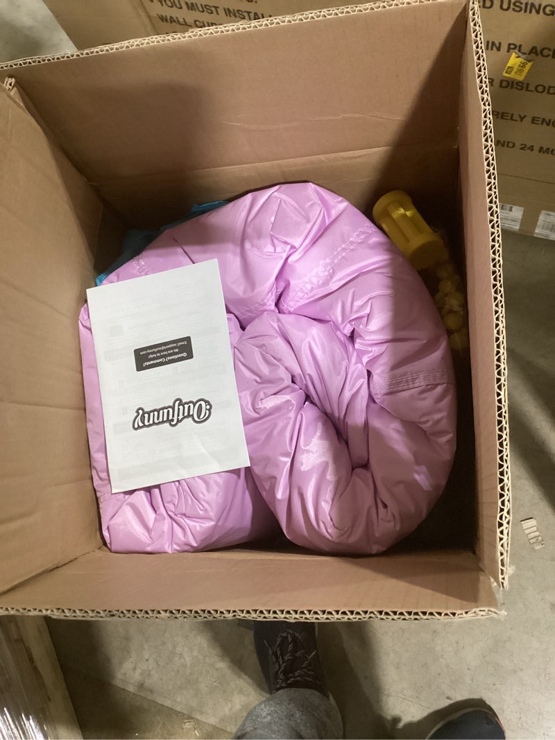 Condition photo showing Good Condition for Inflatable Bounce House, Kids Bouncy House for Girls 3-12 with Slide, Outdoor & Indoor, 450W Blower - Purple