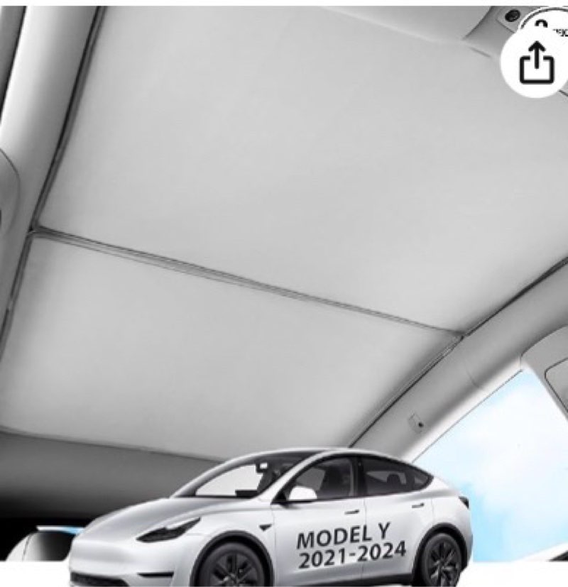 2025 Sunshade for Tesla Model Y 2024 - Foldable, No Sagging, Compatible with Tesla Y Accessories 202