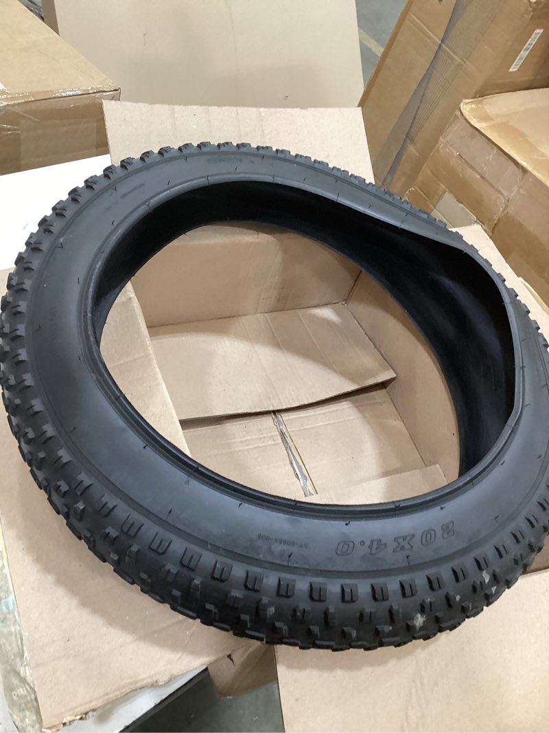 Condition photo showing Good Condition for mohegia fat bike tire: 20x4.0/26x4.0 inch fat tire,high-performance and all-terrain folding replacement mtb bicycle tire with street or trail riding 20x4.0 qty 1 tire