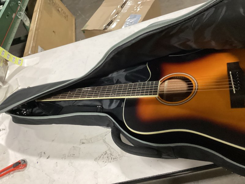 Condition photo showing Good Condition for Donner Acoustic Guitar for Beginner Adult Full Size Cutaway Acustica Guitarra Bundle Kit with Free Online Lesson Bag Strap Tuner Capo Pickguard String Pick, Right Hand 41”Sunburst, DAG-1CS/DAD-160CS Cutaway Sunburst