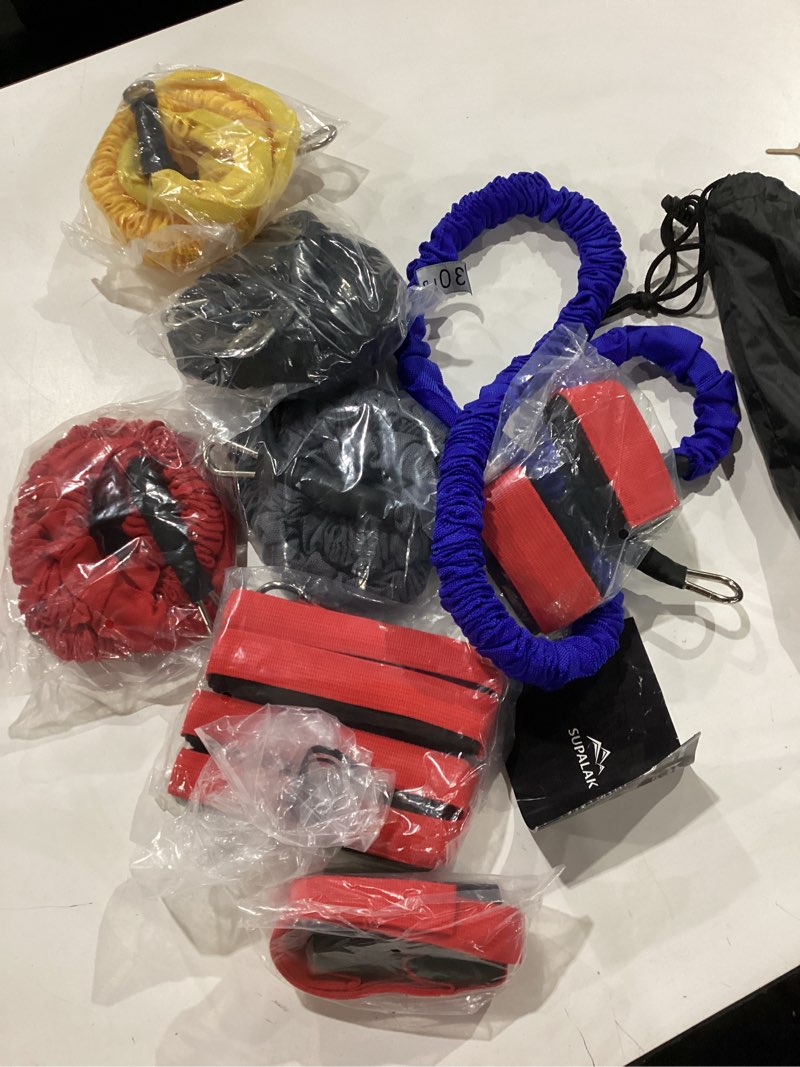 Condition photo showing New/Like New for Resistance Bands, 15 Pieces Exercise Elastic Bands Set, 20lbs to 40lbs Resistance Tubes with Heavy Duty Protective Nylon Sleeves Anti-Snap for Fitness SUPALAK