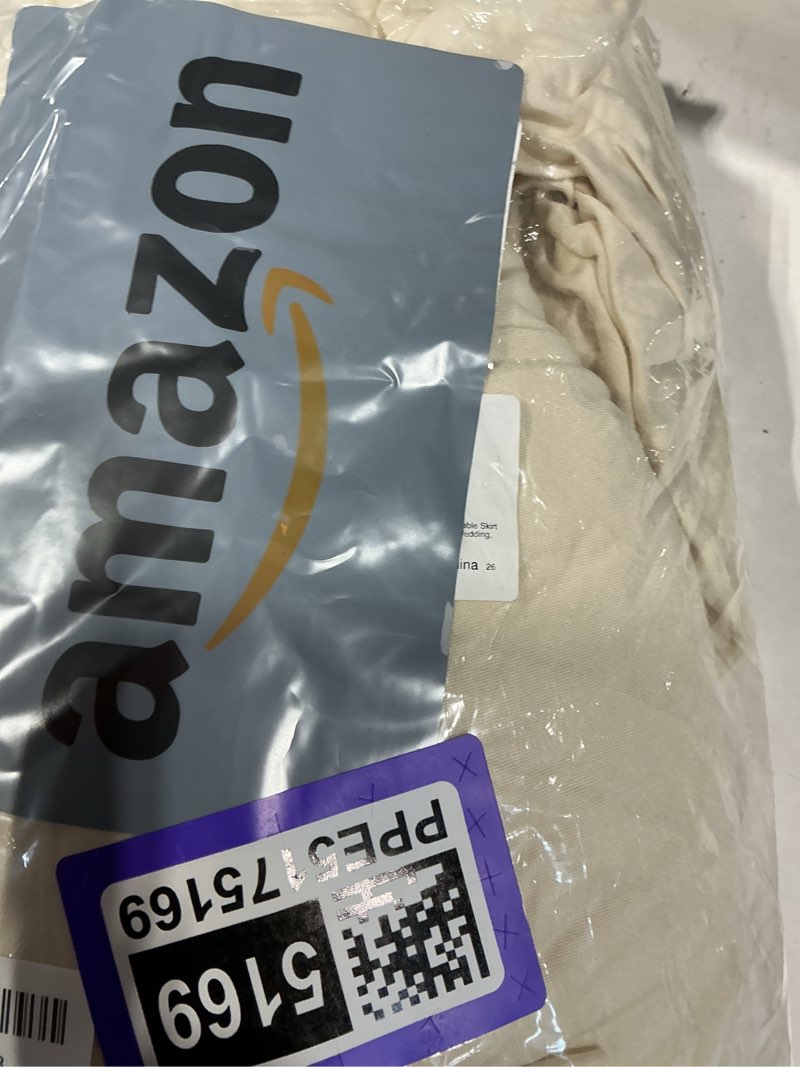 Condition photo showing Good Condition for smiry spandex tablecloth 2 pack, elastic fitted stretch tablecloth for 6ft rectangle tables, waterproof washable table cover skirt for outdoor, wedding, banquet & parties (beige, 72lx30wx30h inch) 72"x30" (rectangular) - 2 pack beige