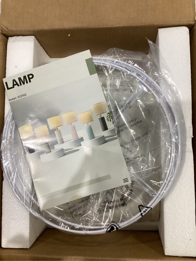 Condition photo showing New/Like New for 20" Small Bedside Table Lamps for Bedroom Set of 2, Modern Lamps for Night Stands, Farmhouse Table Lamps for Living Room, Home Office and Hallways,White