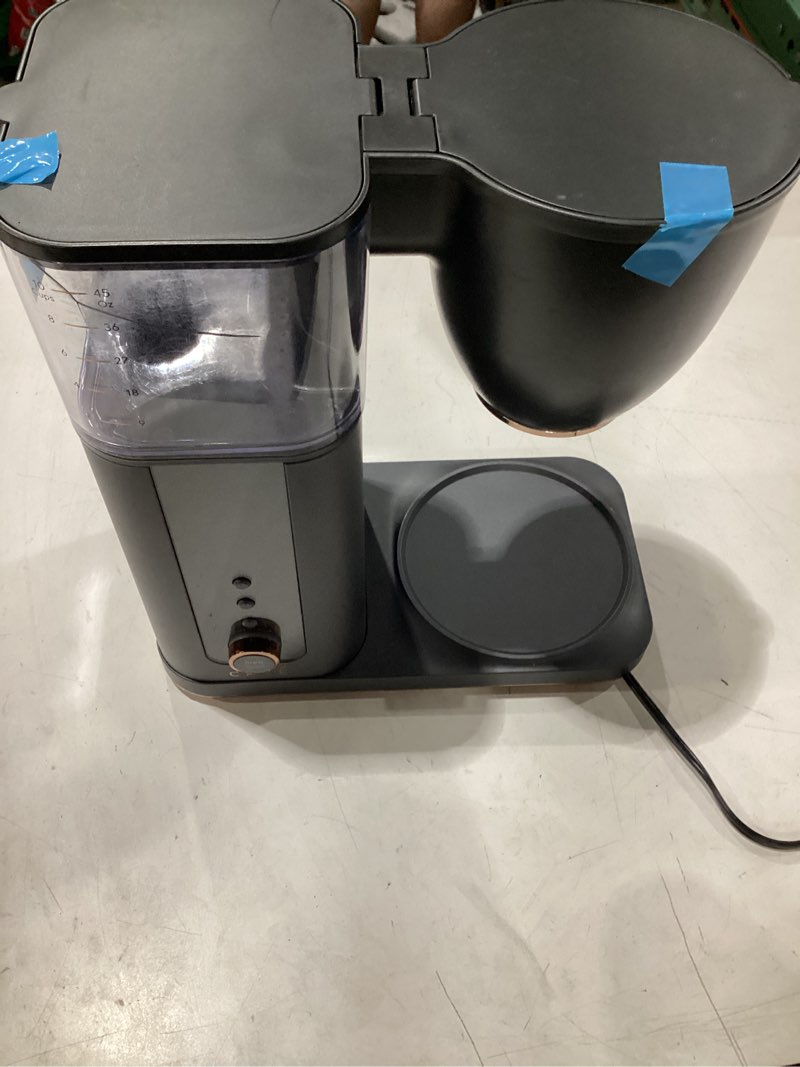 Condition photo showing As Is for **untested** café specialty drip coffee maker | 10-cup insulated thermal carafe | wifi enabled voice-to-brew technology | smart home kitchen essentials | sca certified, barista-quality brew | matte black matte black thermal carafe