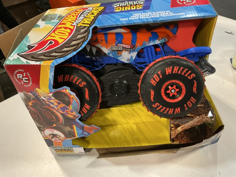 Condition photo showing Good Condition for Hot Wheels Monster Trucks Remote Control Toy Vehicle, Large-Scale RC Tiger Shark Climber with 3 Modes of Play for Racing, Climbing & Stunting
