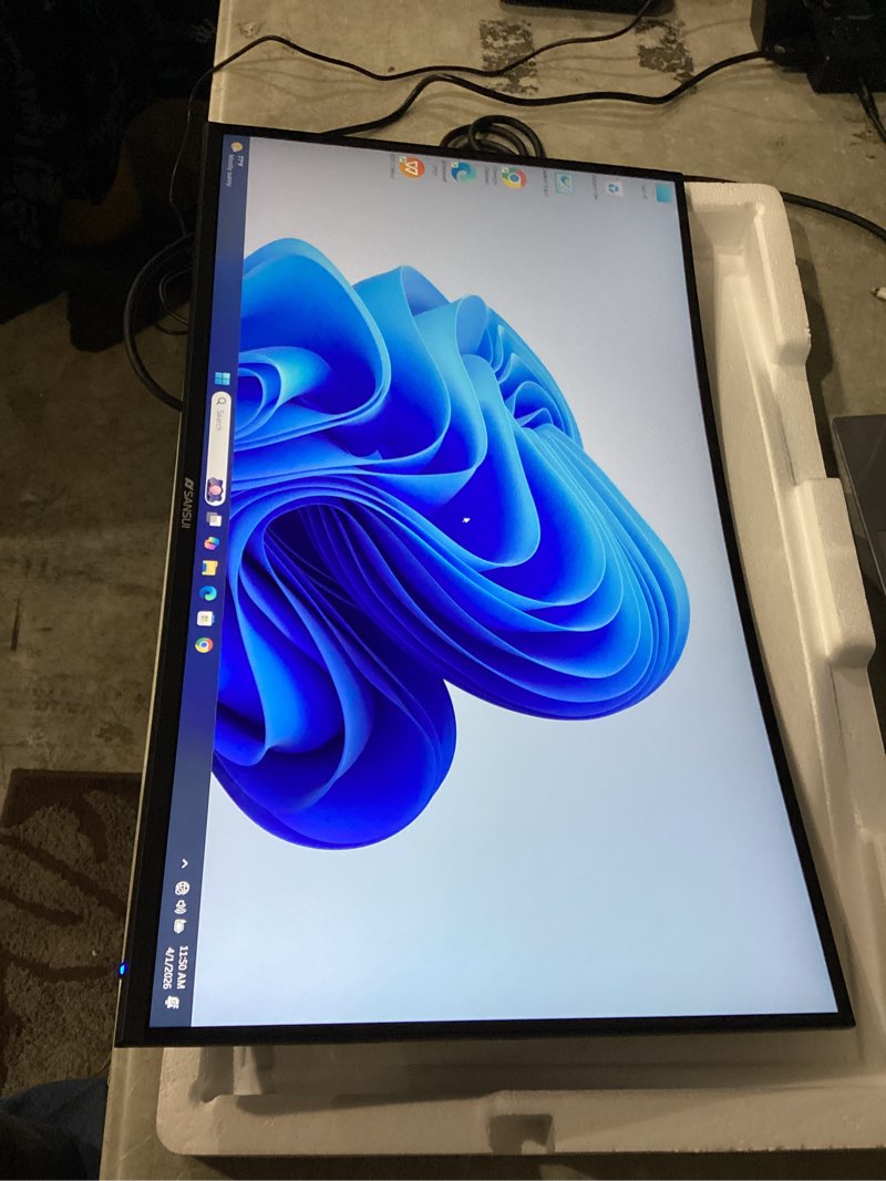 Condition photo showing Good Condition for sansui curved monitor 27 inch 120hz usb type-c computer monitor with speakers built in?fhd 1080p?hdr?110% srgb?1500r?vesa compatible,for tablet,desktop,laptop and pc work gaming 27 inch fhd 120hz curved monitor with usb-c and speakers