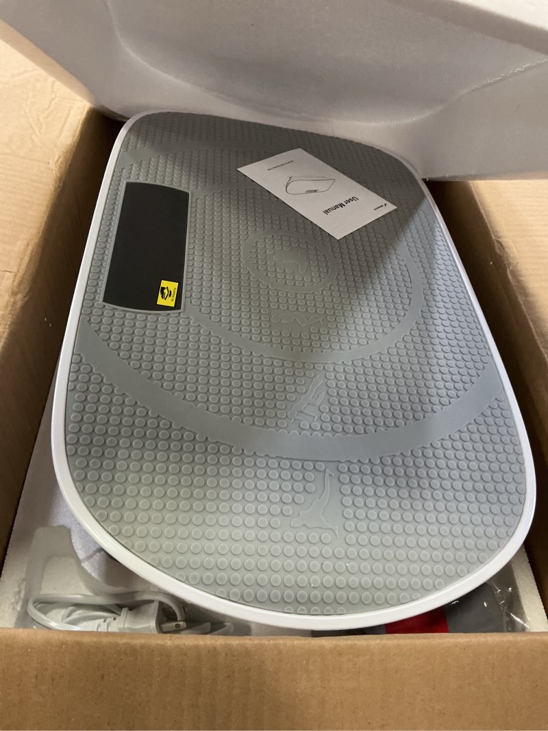 Condition photo showing Good Condition for merach vibration plate exercise machine, whole body workout equipment for women, bluetooth and silicone pedal, vibration plate with auto mode, vibrate fitness platform for home grey