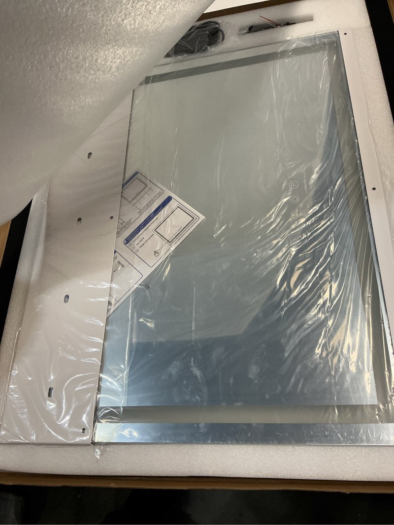 Condition photo showing New/Like New for rolove 23x18 inch lighted vanity mirror, 3-color dimmable led & touch control - large makeup mirror for dressing room (wall/tabletop mount) white 22"l x 18"w