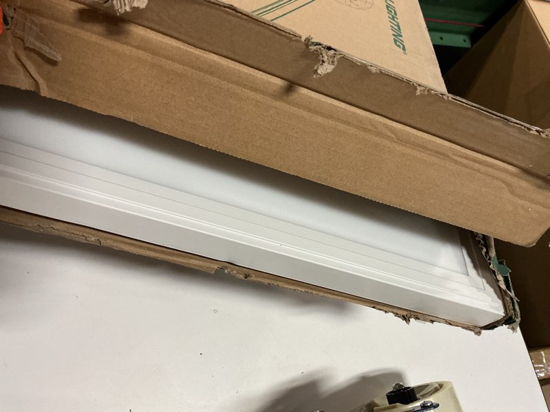 Condition photo showing Good Condition for lithonia lighting cpanl 2x2 led flat panel light, 2 ft. x 2 ft. led light panel, ceiling lighting fixture, 2400/3300/4400 adjustable lumens, 3500k/4000k/5000k switchable cct, white 2-feet by 2-feet adjustable lumens switchable white