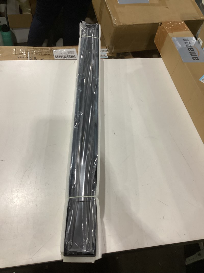 Condition photo showing Good Condition for black shower drain, 36 inch linear shower drain with removable square hole cover grate, modern 304 stainless steel matte black shower floor drain with adjustable feet,hair strainer matte black 36in