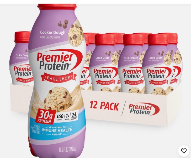 Premier Protein Shake  Cookie Dough  30g Protein  11.5 fl oz  12 Ct ( BB 25/ SEP/ 2025) 