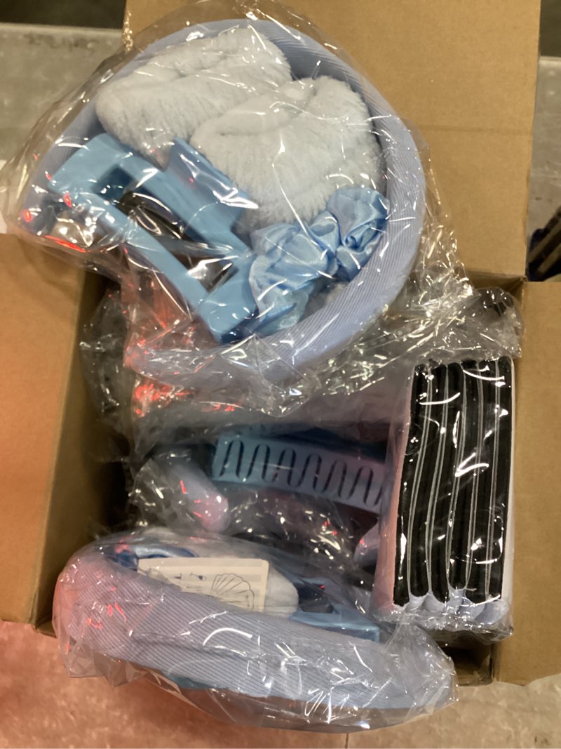 Condition photo showing As Is for meanplan 6 pack last toast on the coast bachelorette party favors blue coastal bridesmaid proposal gifts makeup bag claw clip wristband scrunchies hairband can sleeve bridal show wedding gifts last toast on the coast blue