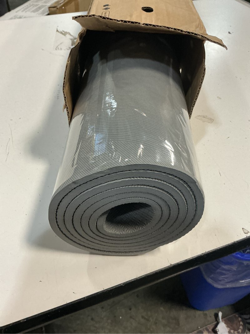 Condition photo showing New/Like New for keep yoga mat - premium 7mm thick exercise mat, anti-tear 32'' extra wide fitness mat with strap for men & women, non slip pilates mat for home yoga, pilates, gym, stretching, floor & fitness workouts pale green