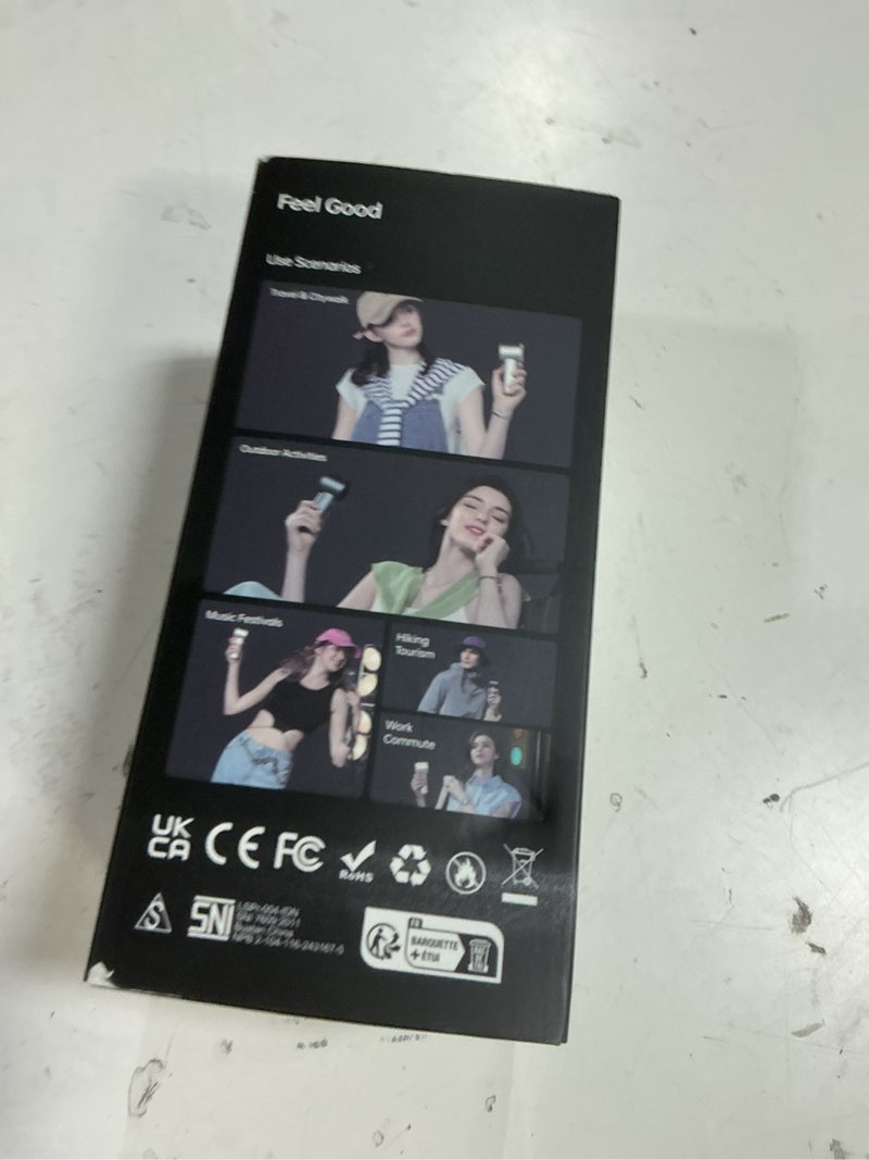 Condition photo showing New/Like New for jisulife handheld fan pro - extreme cooling output: 1-100 speed scroll wheel, metal body, digital display, 1.5h fast charge, 5000mah-portable fan for travel, valentines day gifts for her him(grey) metal exterior grey