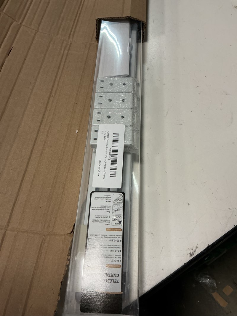 Condition photo showing Good Condition for acmeart ceiling curtain track,retractable ceiling track for curtains,2.8-5.2ft,room divider curtain rod,ceiling rails set with silent rollers and hooks for living room/bedroom/shower/rv 2.8ft-5.2ft (1 set)