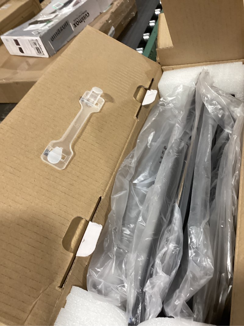 Condition photo showing As Is for SNTD Bread Box - Kitchen Countertop Bread Storage Container with Bamboo Cutting Board, Adjustable Vent Hole Dials, Black