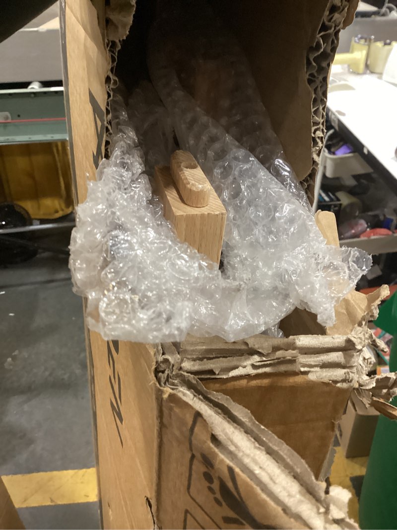 Condition photo showing Good Condition for meeden versatile studio h-frame easel - all media adjustable beech wood studio easel, painting floor easel stand, movable and tilting flat available, holds canvas art up to 77" natural