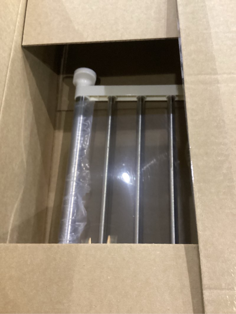 Condition photo showing New/Like New for BAOYOUNI Closet Tension Shelf Rod Heavy Duty Wardrobe Organizer Adjustable Storage Shelves Rack DIY Closet Dividers Separators for Kitchen Bathroom Bedroom Garage, 19.69-31.5 Inches (19.69-31.50) IN