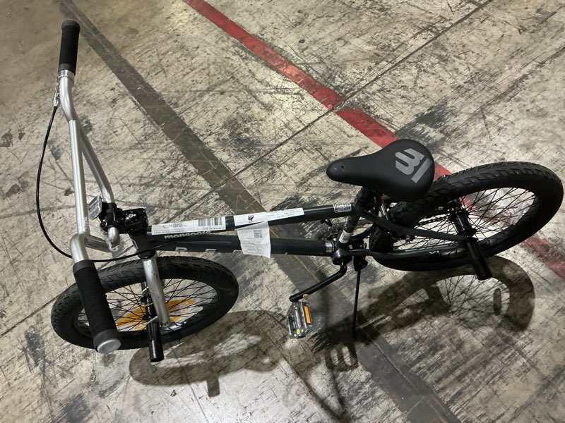 Condition photo showing As Is for mongoose rebel x1 bmx bike, 20-in. wheels, kids ages 7-14 years, gray child bicycle