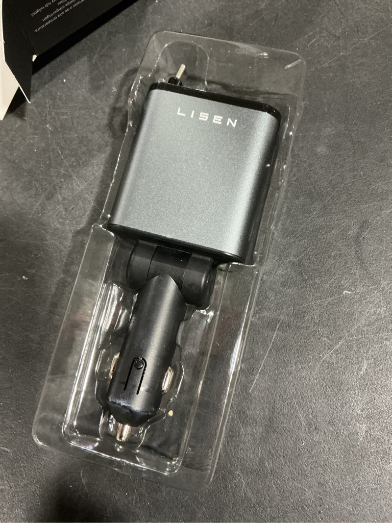 Condition photo showing New/Like New for LISEN Retractable Car Charger, for Valentines Day Gifts for Him, 69W Cars Adapter USB C Fast Charger for iPhone 17 Pro Max 16, Car Accessories Gadgets for Men, Anniversary Birthday Gifts for Men Women Grey 31.5 Inch