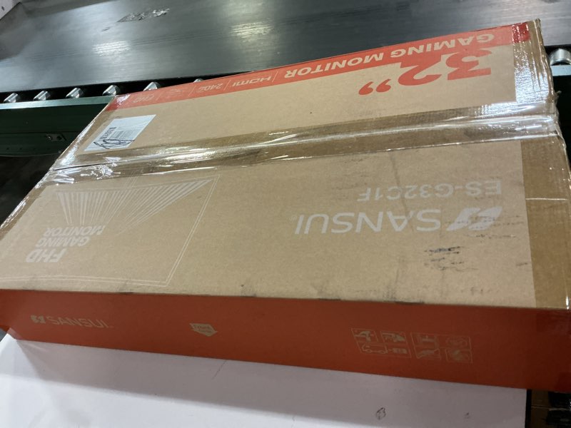 Condition photo showing As Is for SANSUI 32 Inch Curved 240Hz Gaming Monitor High Refresh Rate, FHD 1080P Gaming PC Monitor HDMI DP1.4, Curved 1500R, 1Ms MPRT, HDR,Metal Stand,VESA Compatible(DP Cable Incl.) 32in 240Hz Curved Gaming FHD 32in 240Hz Curved Gaming FHD