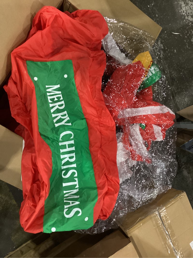 Condition photo showing Good Condition for 6 FT Christmas Inflatable Santa Claus, Snowman Outdoor Decorations, 2025 Originally Designed, LED Li