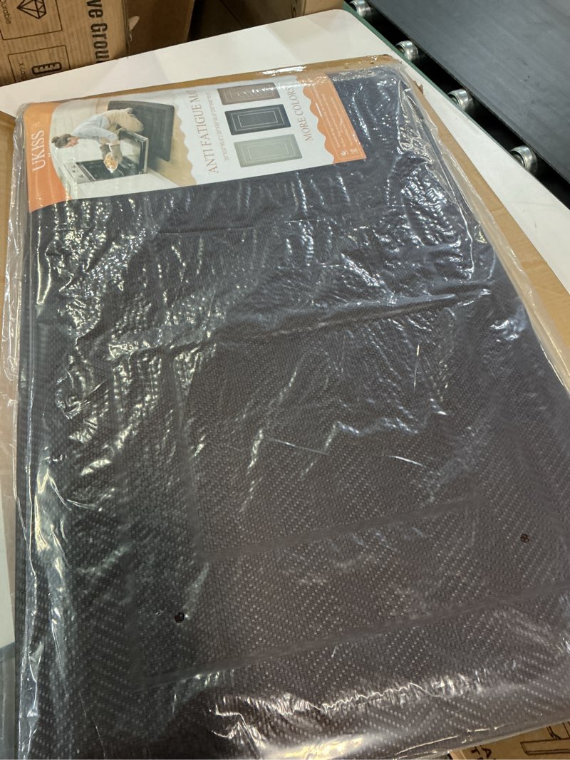 Condition photo showing New/Like New for ukiss 9/10"" extra thick cushioned anti fatigue kitchen mat, waterproof high density foam standing desk mat, non-slip ergonomic comfort mat for kitchen, office,workstation (brown, 20" x 32") brown 20" x 32"