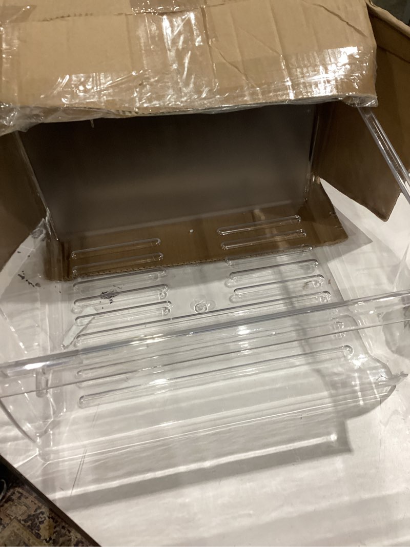 Condition photo showing Good Condition for upgraded lifetime appliance parts 2188656 crisper bin (upper) compatible with whirlpool refrigerator | fridge drawers | kenmore refrigerator parts | whirlpool shelf replacement - wp2188656