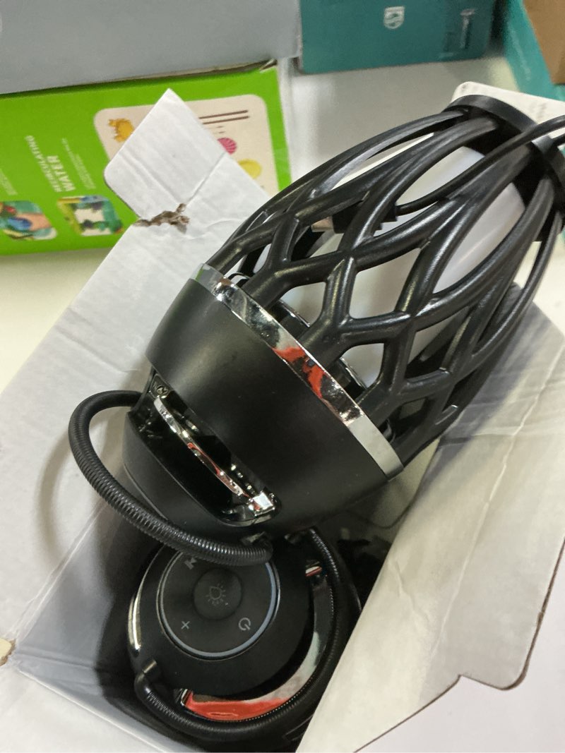 Condition photo showing As Is for vanten 2 packs outdoor bluetooth speakers, bluetooth 5.0 led flame speaker, ipx5 waterproof flame torch atmosphere speaker, flame lamp, gifts for men women, decorations for party garden patio