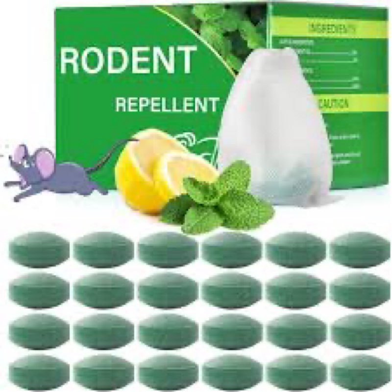 Pest Rodent Repellent, 24Pack Peppermint Oil for Mice, Mouse, Rats, Spider, Roach, Ant, Bugs, Squirr