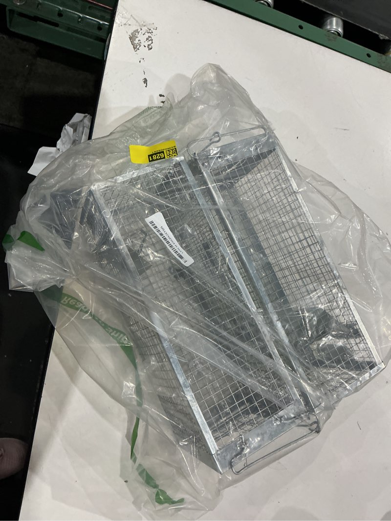 Condition photo showing Good Condition for 2-pack live rat traps humane chipmunk mouse vole hamster cage traps silver