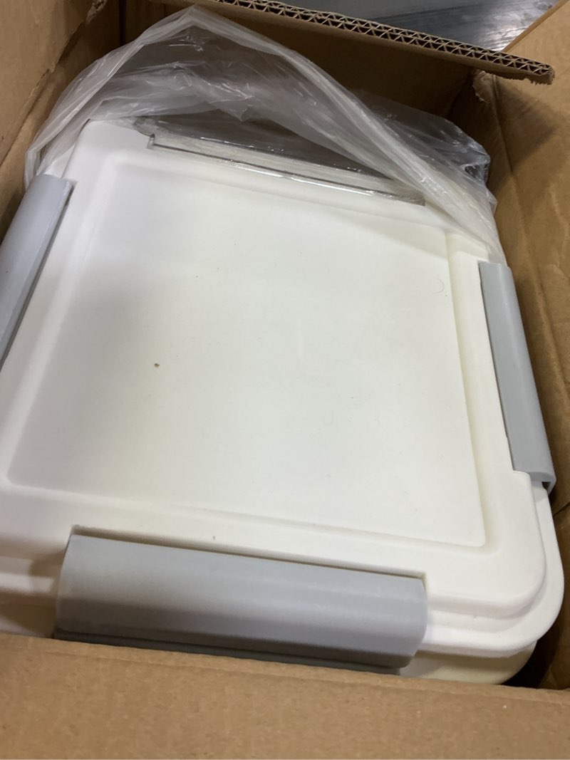 Condition photo showing Good Condition for LISM 2 Pack Dog Food Storage Container with Scoop,Large Airtight Pet Dog Food Bin,Container for Dog Treats Rice,Dog Cat Dry Food Bin,Baking Supplies,Flour,Rice,Kitchen Pantry Cereal(10 LB) 10 LB(2 Pack)