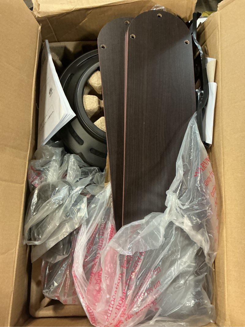 Condition photo showing Good Condition for harbor breeze armitage 52-inches bronze with toffee/cocoa blades indoor flush mount standard ceiling fan with light ( 5 -blade)