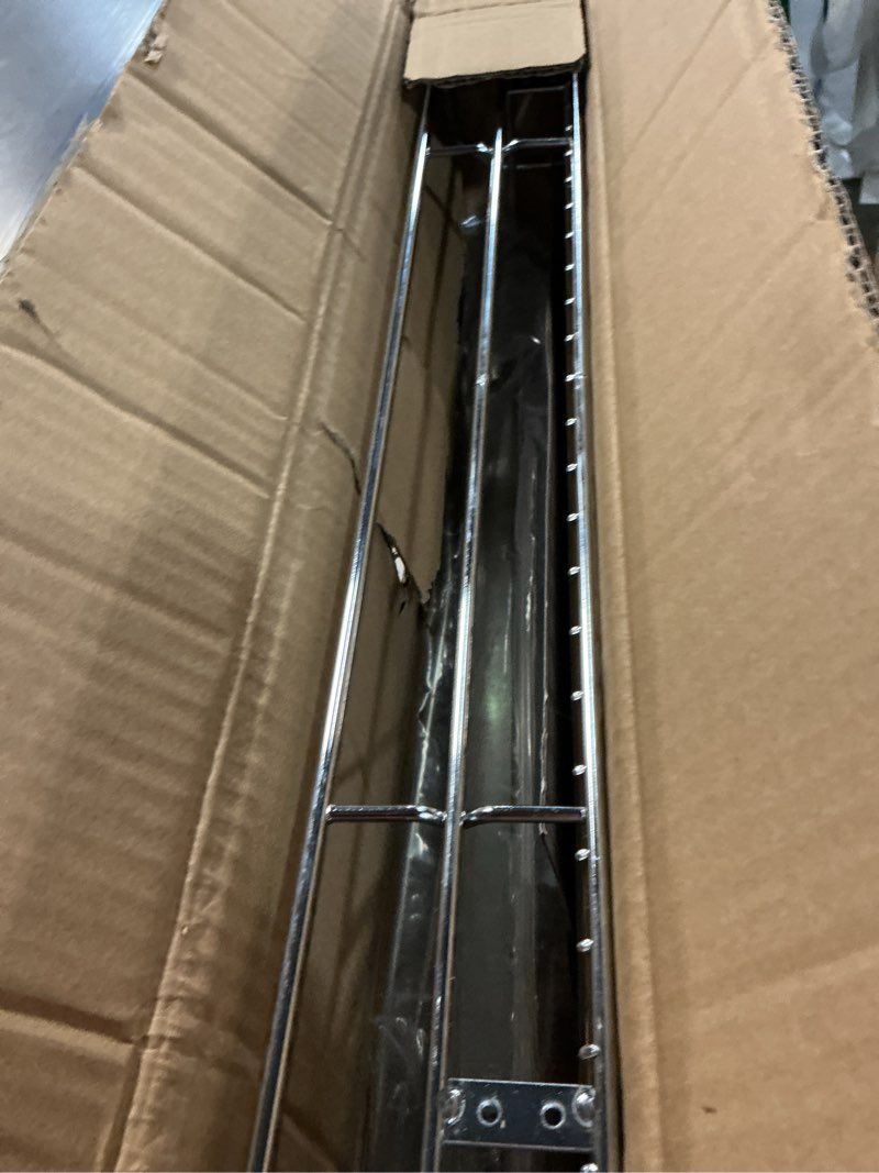 Condition photo showing As Is for ocg under sink cabinet organizer two tier pull out shelf (14.75w x 21d), under sink sliding shelf for kitchen bathroom cabinet 2 tier chrome 14.75"w x 21"d