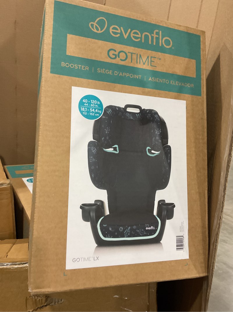 Condition photo showing New/Like New for evenflo gotime lx booster car seat (astro blue)