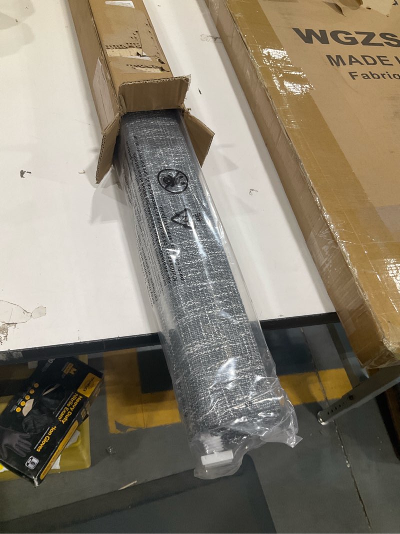Condition photo showing Good Condition for no tools no drill cordless roman shades for indoor windows 100% blackout, for window size 27" w × 48" h charcoal charcoal 27" w × 48" h