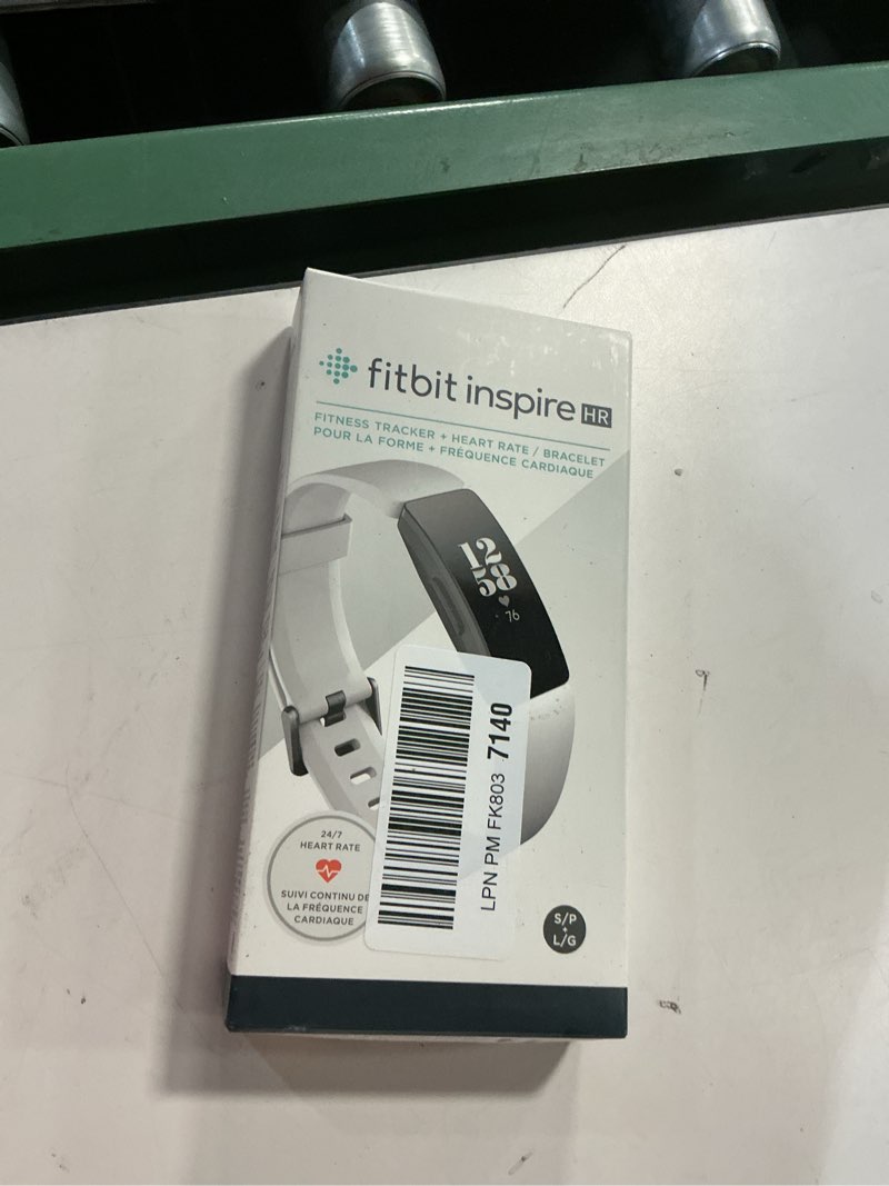 Condition photo showing New/Like New for Fitbit Inspire HR Heart Rate and Fitness Tracker With S and L Bands, White, One Size, 1 Count