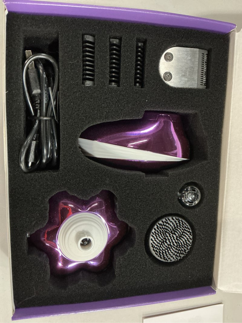 Condition photo showing Good Condition for 5-in-1 electric razors for women, 7d magnetic heads full body shaver, waterproof wet dry hair remover with led display, rechargeable bikini trimmer for underarms, face, legs, lips, arms (purple)