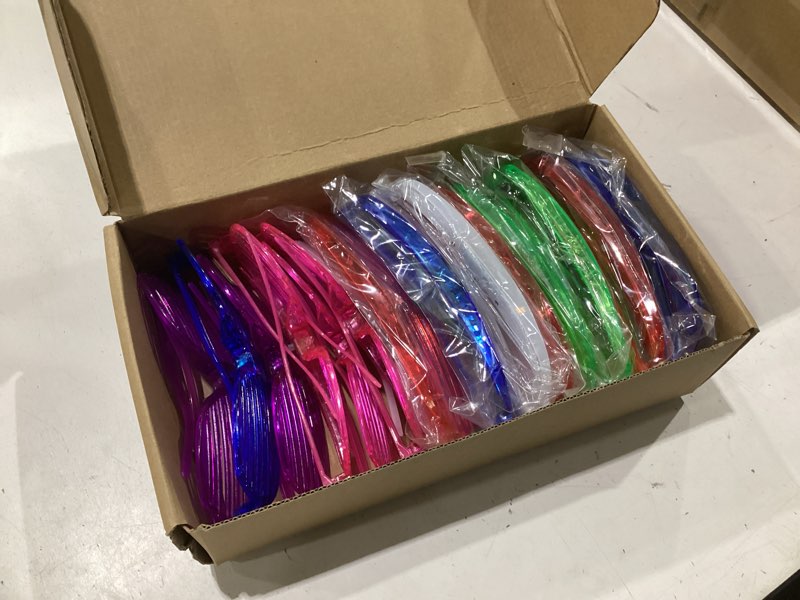 Condition photo showing Good Condition for turnmeon 20 pack led glasses 4th of july party favors, 6 colors light up glasses glow in the dark party supplies shutter shades glow sticks glasses neon party birthday wedding concerts pool 250th