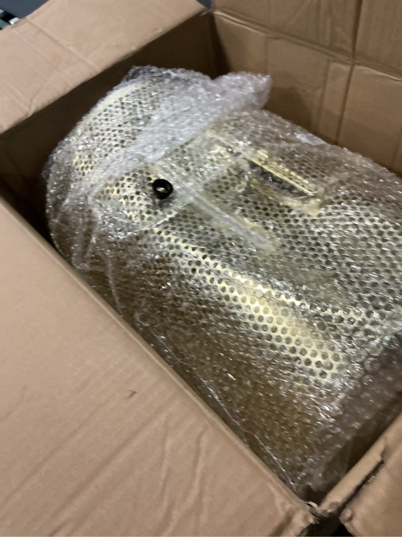 Condition photo showing Good Condition for vevor lottery cage, capacity for 5000 tickets or 200 ping pong balls, 16.1 x 12 inch, durable metal construction with wooden handle, brass finish, for bingo and ballot events 16 x 12 inch - medium
