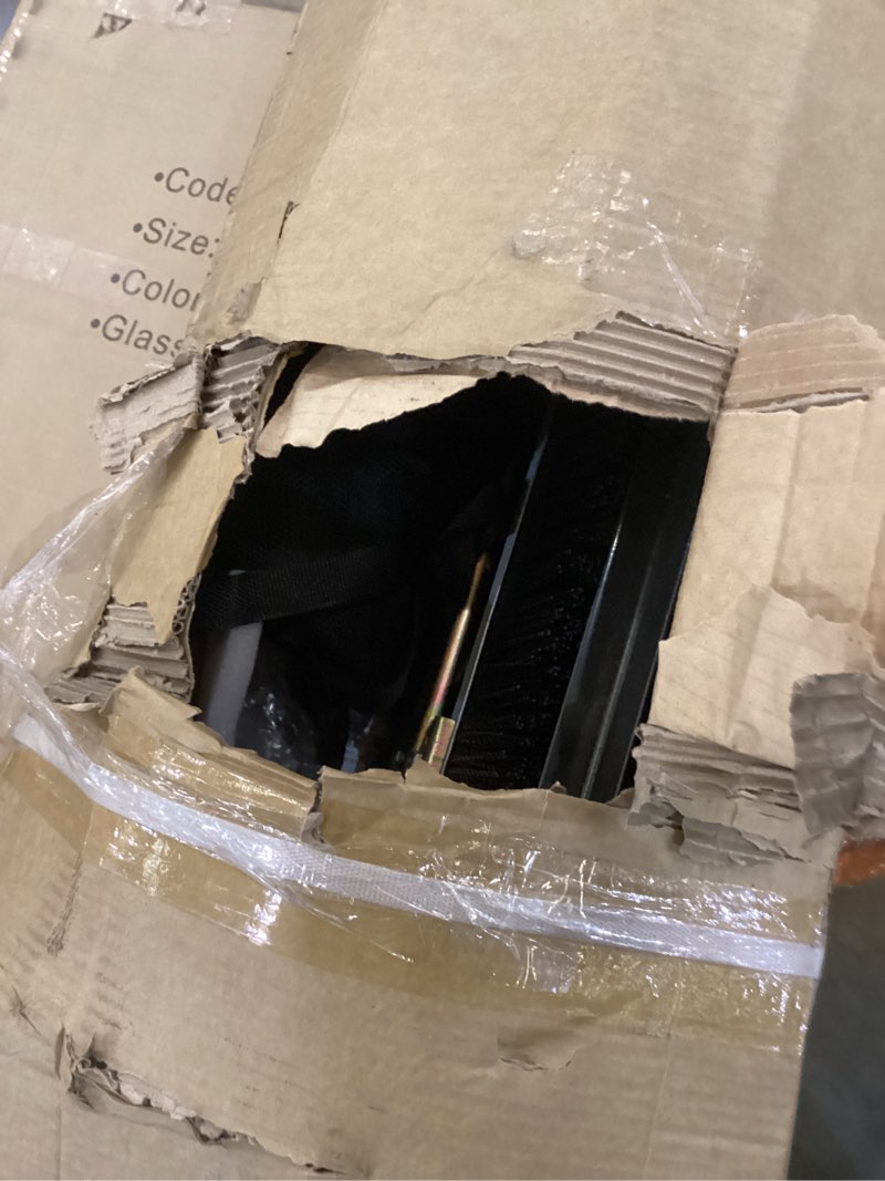 Condition photo showing As Is for VEVOR 52 in Tow Behind Lawn Sweeper, 26 cu.ft. Large Yard Sweeper, Adjustable Sweeping Height, Heavy Duty Leaf & Grass Collector with Dumping Rope, Pull Behind Sweepers for Debris Grass Clippings 52 Inch