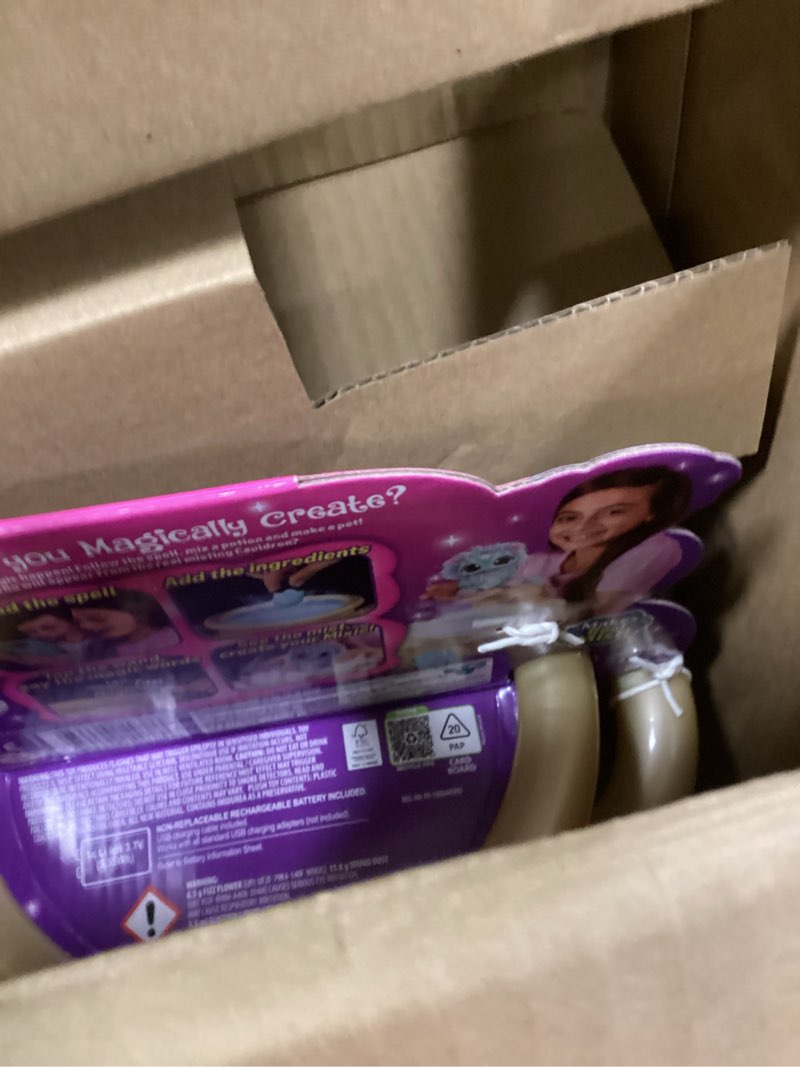 Condition photo showing Good Condition for Magic Mixies - Magical Real Misting Gold Cauldron with 8 Inch Non-Electronic Plush Toy. Follow The Spell Book Add The Magic Ingredients. Who Will You Magically Create? Blue Non-Electronic Plush