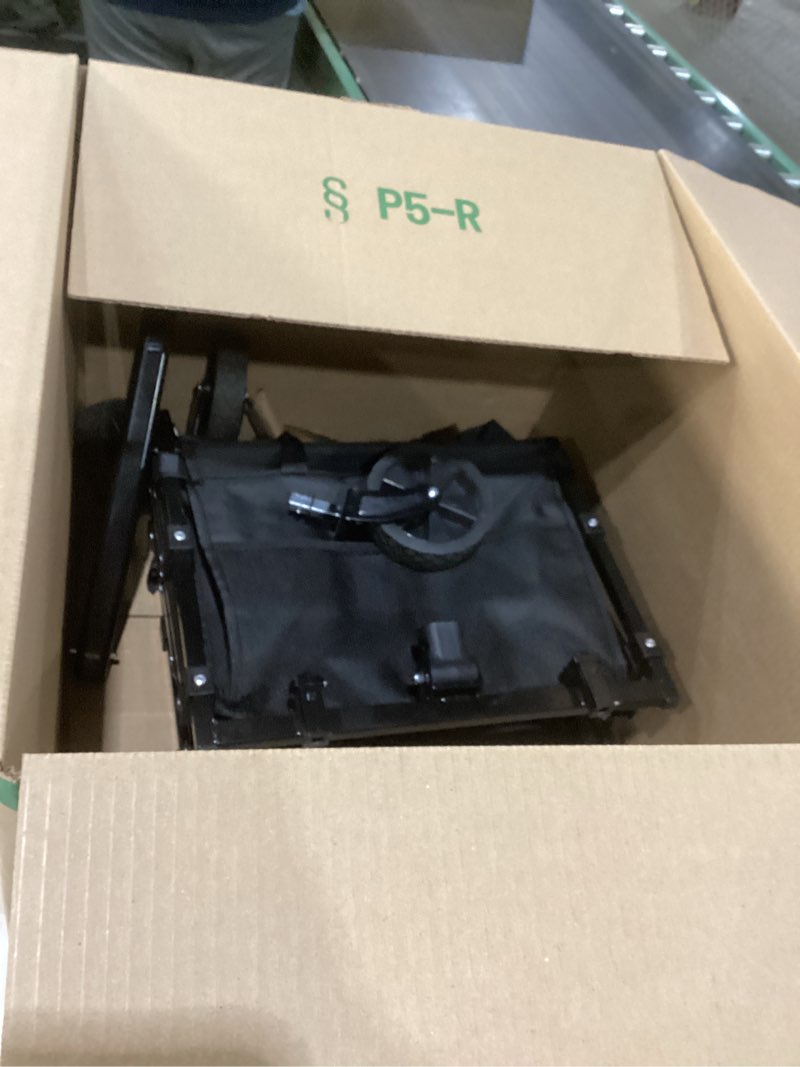 Condition photo showing As Is for Collapsible Wagon Cart Foldable - Lightweight Portable Heavy Duty Folding Beach Wagons with Wheels - Outdoor Utility Carts for Grocery, Camping, Shopping, Sports, Garden with Large Capacity Black